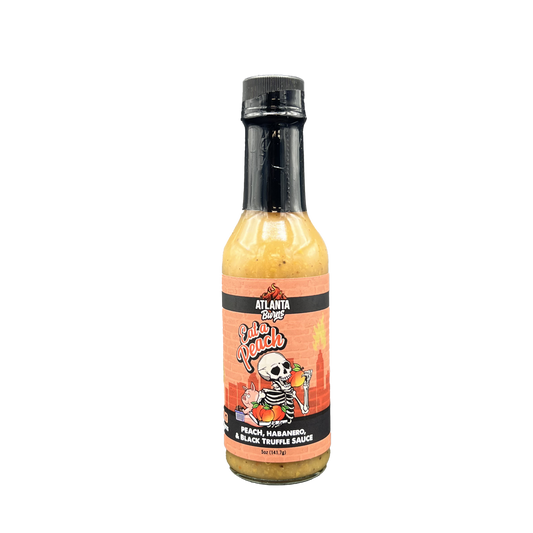 Eat A Peach, Hot Sauce, Habanero, Peach, Black Truffle, Atlanta Burns