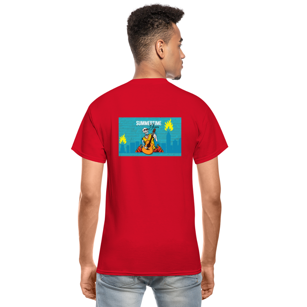 Summertime Blues Tee - red
