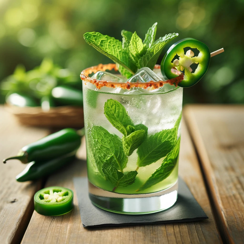 mojito, jalapeño business mojito, rum cocktail, mint, spicy cocktail, atlanta burns