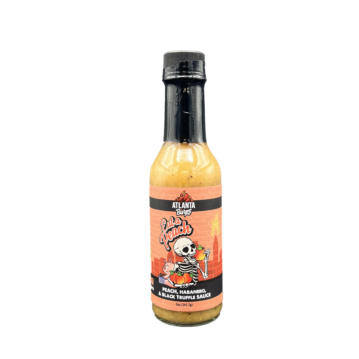 Eat A Peach, Hot Sauce, Habanero, Peach, Black Truffle, Atlanta Burns