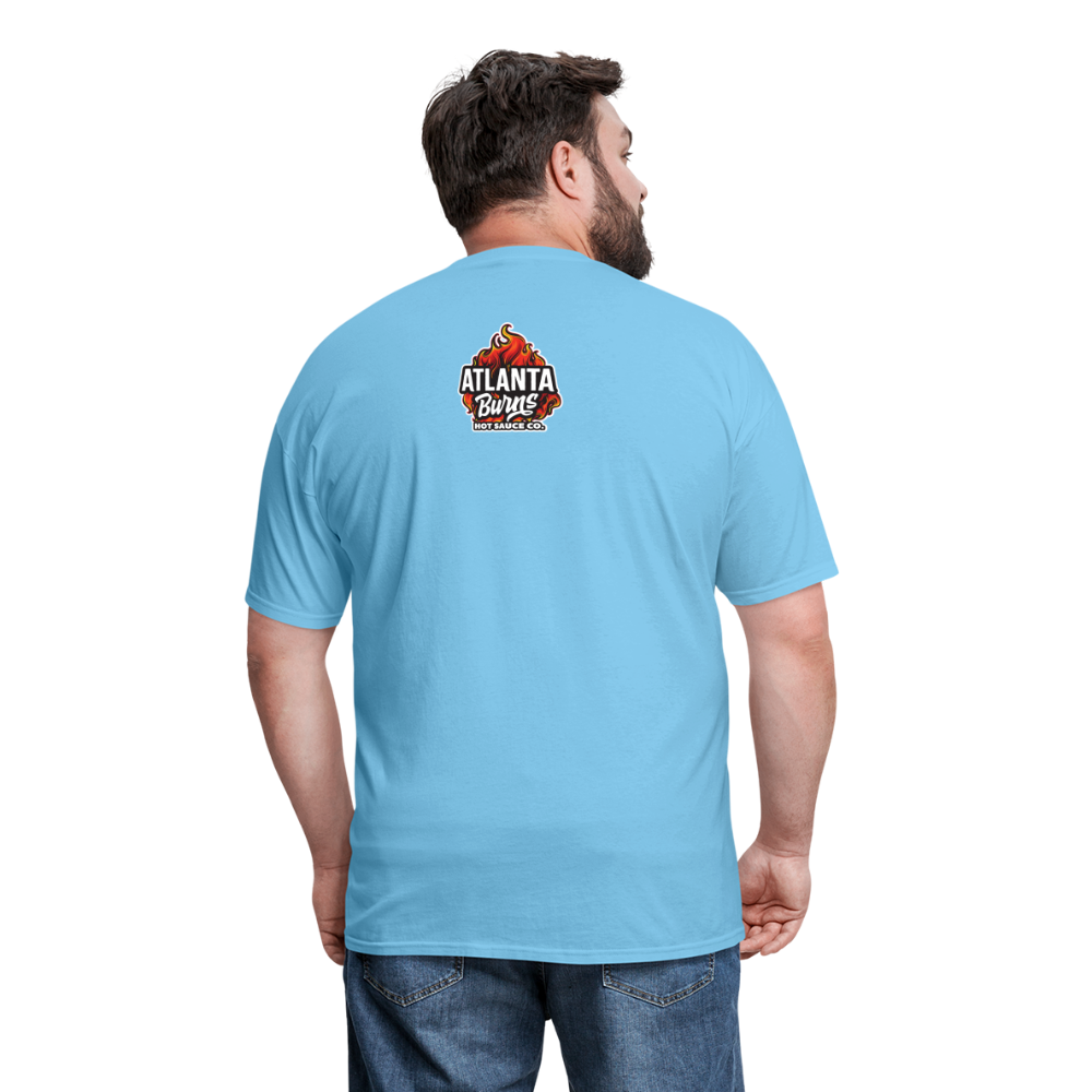 Hot Sauce Makes You Run Faster T Shirt - aquatic blue